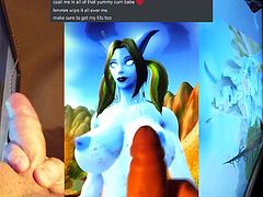 Cum Tribute to Alnael (Draenei World of Warcraft)