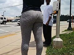 nice ebony ass grey pants