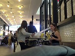 Girls Shopping Snack Break