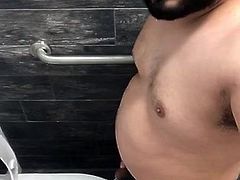 Naked in Public Bathroom
