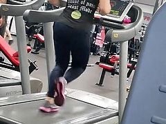 Running ass at the gym
