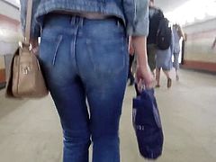 Sexy ass in tight jeans