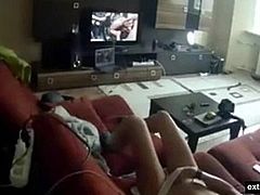 My stepsister loves watching lesbian porn