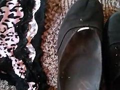 huge cum on h&m smelly ballet flats