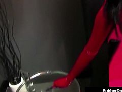 Femdom Queen RubberDoll Fucked By Boxed Doll Nicci Tristan!
