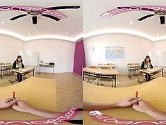 VR Bangers-[360°VR] Foreign exchange student FUCKED HARD on Teacher's Desk