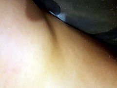 cute gf's sexy big hard nipples after sucking