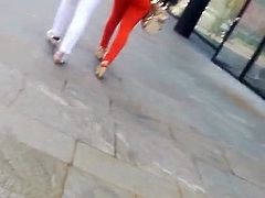 Booty milf walking with mom