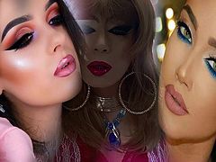 sissy pornstar niclo hot makeup with makeup models2