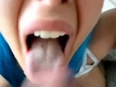 Hot German Teen Sucks Cock for Cum POV