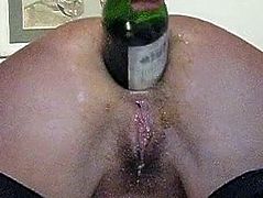 Amateur wife extreme anal punch fisting and bottle fucking