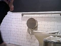 Blonde hovers to pee on hidden cam