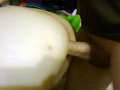 Creampie, huge load squirts out of pussy as I cum in it