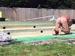 Nudist builder outdoors part 2