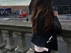 flash and a fuck on the uk seafront