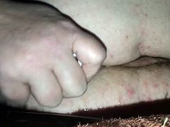 Anal dildo makes hairy milf’s fat cunt wet