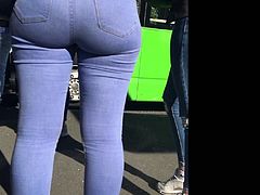 Hot Jeans Ass Ebony (College)