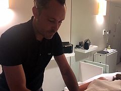Trinny Woodall turned on by super hot massage