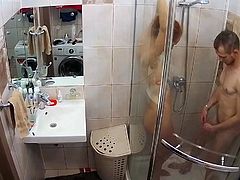 Fucking skinny wife in the shower.