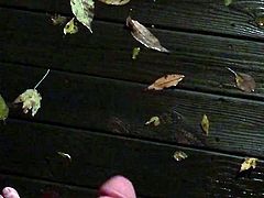 masturbating on back deck