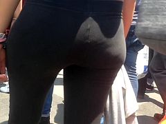 Sexy teen ass, spandex negro culito