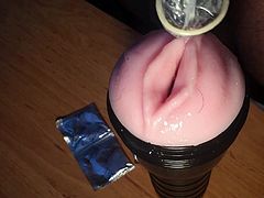 FUCKING FRIENDS FLESHLIGHT- FILLING IT WITH CUM!!!