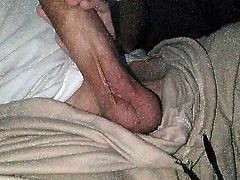 Huge dick masturbating at night