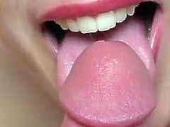 wife beautiful lips geting all over my cock