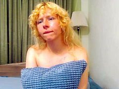 curly blonde shy russian cam-slut