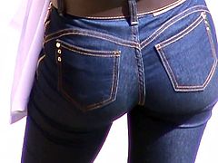 Rabo lindo calca jeans gostosa linda mulherao