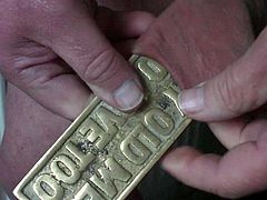 Brass plaque in foreskin