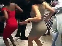 White Chavs OWNS dancefloor (tight dress) Sexy body
