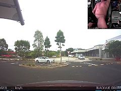 Kmart Car Park Piss and Cum with cops driveing by.