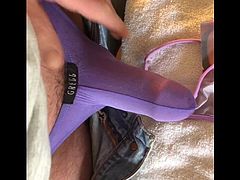 Cock and Cum Tribute with Her Panties