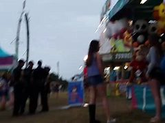 Busty Teen At Fairgrounds