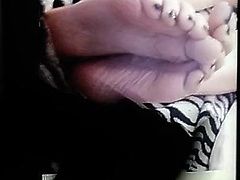 Cum tribute to my Ex girlfriend's feet