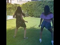 Sexy skinny Mature dance in shorts