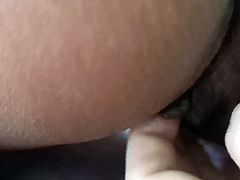 Rubbing my wife's pussy from behind
