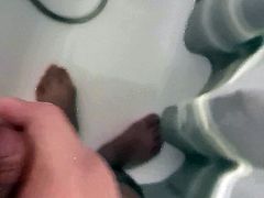 mastrubate in bathroom