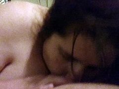 Married slut sucking cock at the fuck motel