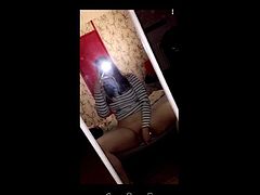 Horny Swedish girl spreads her ass on Snapchat