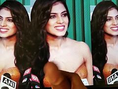 Malavika Mohanan Cum Tribute #1 With Lotioned Dick