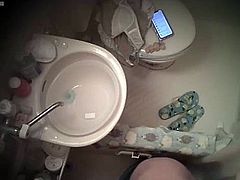 cute asian girl spy cam bathroom japanese