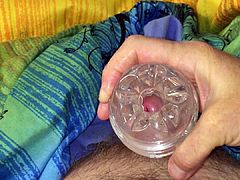 Fleshlight orgasm with large load