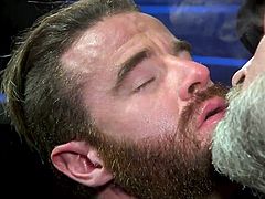 These brutal bearded men will definitely please you and arouse your slumbering imagination. Their tough male fun deserves your full attention. First, Brendan is locked in a metal bondage cage and then subjected to unusual tortures, when the harsh master, Kristofer Weston, burns his ass and balls with a burning cigar...