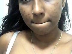 Tamil horny girl showing her hot boobs with moody face