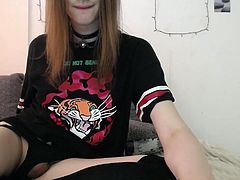 Very beautiful trap girl alice anal masturbating teasing ass
