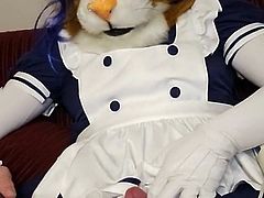 fursuit maid vibrating