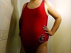 Me in Baywatch swimsuit