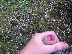 Wanking in the woods 3